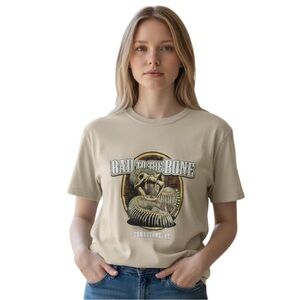 Gildan Beige Reptile Skeleton T-Shirt